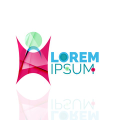 Logo, abstract geometric business icon