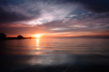 Naklejka premium Tanjung Sepat beach in the morning light