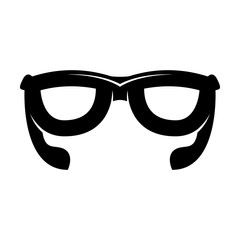 Vector black glasses logo