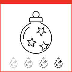 Christmas bauble icon