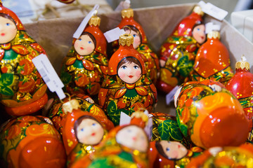 Christmas toys brightly colored