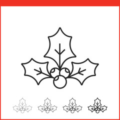 Christmas mistletoe icon