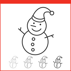 Snow man icon