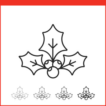 Christmas mistletoe icon