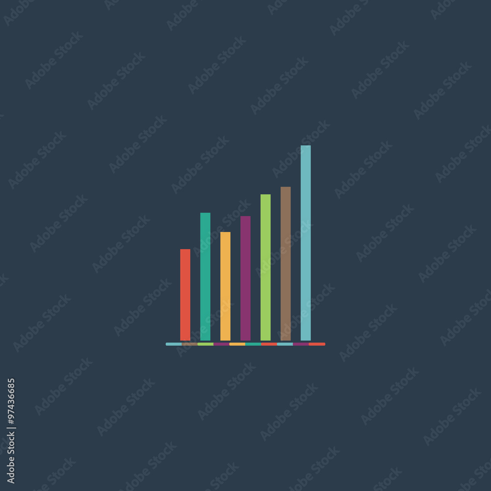 Poster graph chart sign icon. diagram symbol. statistics.