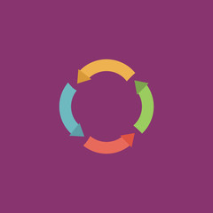 Recycle arrow on isolated background