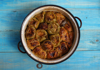 Cabbage rolls and stuffed peppers