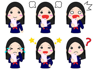 人物　スマホ　セット