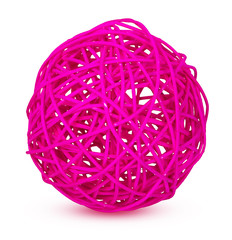 pink decorative wicker balls