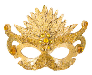 Gold Mask decoration on Christmas tree