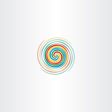 abstract colorful spiral tornado vector icon background element
