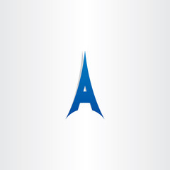 blue tower letter a logo icon