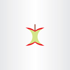 Obraz premium eaten apple logo clipart vector