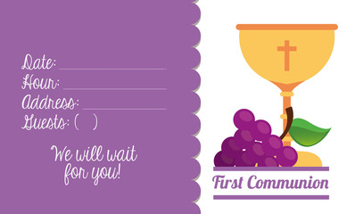 first communion card design 