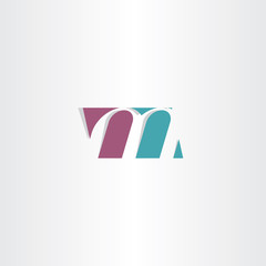 logotype m logo letter m sign symbol vector