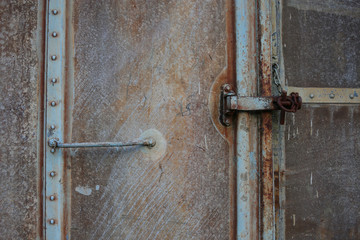 vintage door or old door with close position, old door locked, can't pass the door cause damage.