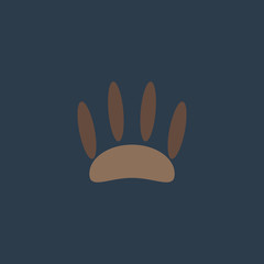 Fototapeta na wymiar Animal footprint flat icon