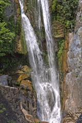Fototapeta premium Ucelluline Cascade fall in the Castagnicca region near San Nicolao, Northern Corsica, France, Europe