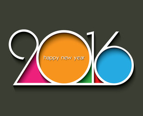 2016 Happy New Year background for your greetings card