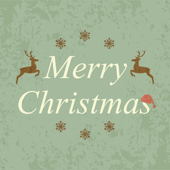 vintage Merry Christmas greeting card