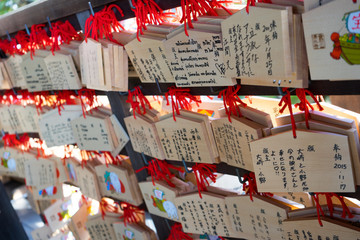 Traditional newyear wishes wooden cards