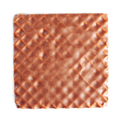 Chocolate wafer, isolated on white