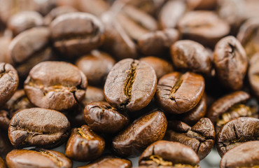 background of roasted coffee beans