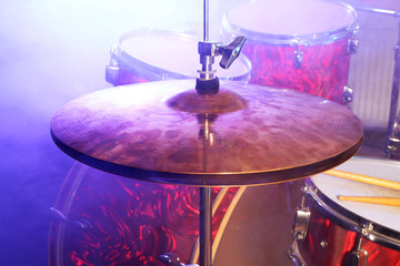 Obraz premium Drums set and sticks, close-up