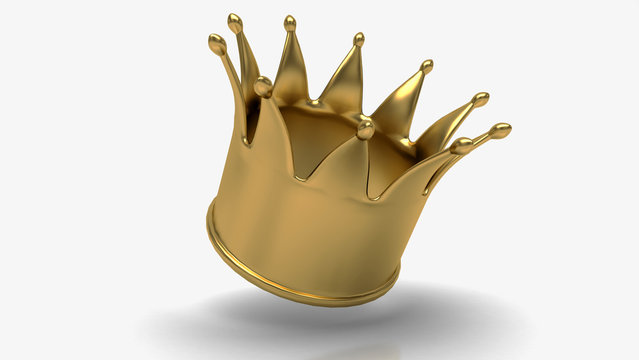 Corona d'oro, rendering 3d