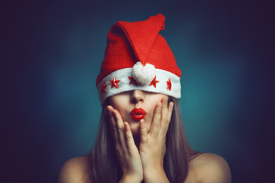 Christmas  Woman With Funny Expression