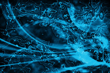 blue abstract background with stains and spots