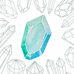 Watercolor Crystal