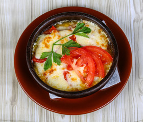 Baked potato with cheese