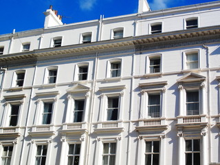 Regency Georgian terraced town houses in, London ,England, UK