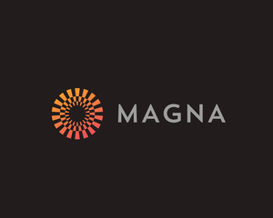 Abstract sun flower energy logo design.