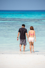Man and woman on koh tachai beach