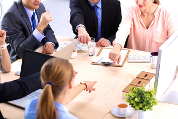 Business meeting -  manager discussing work with his colleagues