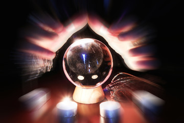 Obraz premium Sorcerer predicts the future