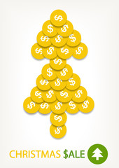 christmas sale advertising concept