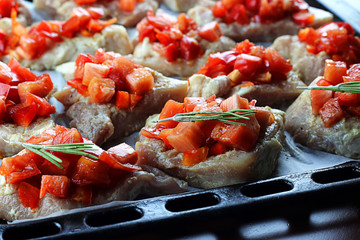 steak in a frying pan