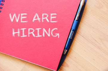 We are hiring write on notebook