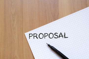 Proposal write on notebook