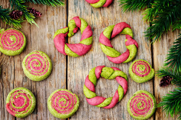 colorful Christmas cookies