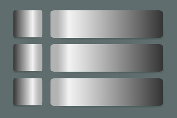 Six stainless steel horizontal  labels vecto