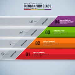 Infographic glass design template