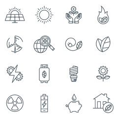 Green energy icon set