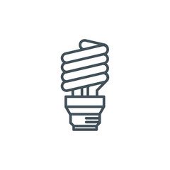 Energy efficient lamp icon