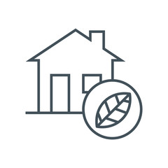 Clean energy house icon