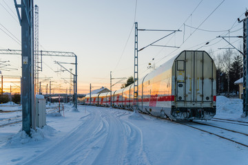 Fototapeta premium The Car carrier train.