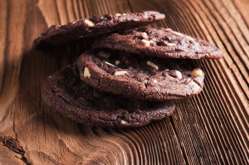 Chocolate and hazelnuts cookies